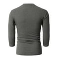 thumbnail image 3 of H2H Mens Casual Slim Fit 3/4 Sleeve Henley Jersey Shirts (CMTTS0205), 3 of 6