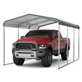 thumbnail image 2 of 10x15/12x20 FT Metal Carport, Heavy Duty Carport, Shelter with Galvanized Metal Roof and Updated Frame, Car Canopy Garage for Car, Pickup, Boats and Tractors, 2 of 8