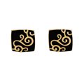 thumbnail image 1 of Gemelos con elegante diseño en espiral chapados en oro para hombre, 1 of 3