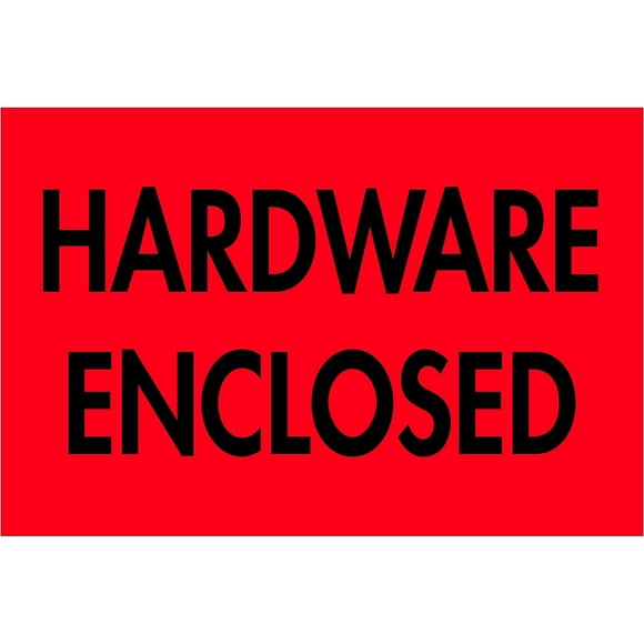 Tape Logic Tldl3591 Etiquetas Hardware Enclosed"" 2"" X 3"" Rojo Fluorescente 1 Rollo De 500 Etiquetas