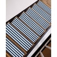 thumbnail image 3 of Navy Blue White Stripes Simple Stair Treads Non Slip for Steps Geometric 10 Pcs Reusable Adhesive Stair Runner Mats for Dogs Elders Carpet Treads Rugs for Staircase 8x30 In, 3 of 7