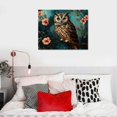 thumbnail image 5 of BCIIG Vintage Owl  Dark Owl Canvas Wall Art Moody Owl Painting Retro Animal Prints Dark Academia Floral Wall Art Vintage Flower Artwork Moody Animal Pictures Wall Decor for Bedroom  16x12in, 5 of 6