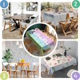 thumbnail image 5 of Pioneer Flower Floral Print Pattern Rectangle Tablecloth 60"x120", Waterproof Polyester Table Cloth, Wipeable Spillproof for Dining Camping Indoor Outdoor, 5 of 6