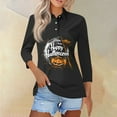 thumbnail image 2 of Kddylitq Halloween Shirts for Women 3/4 Sleeve Pumpkin Halloween Clothes Spider Bat Halloween Sweatshirts 2024 Funny Spooky Horror Shirts Halloween Tops White M, 2 of 5