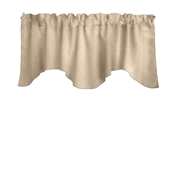 Shiny Satin Solid Scalloped Window Valance 58" Wide / 20" Tall