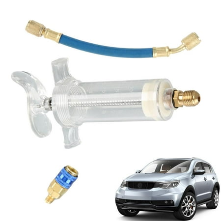 

Tohuu Oil Injector 30ml Air Conditioning Injector Tool With 1/4 Inch Connector Blue Dye Oil Injector Auto Air Conditioning Adapter for All Oil Refrigerating Fluid Air Conditioning intensely