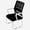 White+Black, variant on Minimalist Modern Office Chair, Black Mesh Desk Chair, White Iron Bow Frame Ergonomic Chair, Skin-Friendly Thick Cushion, Breathable Backrest Stable Seat, Use for Home Office Bedroom Living Room