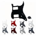 thumbnail image 2 of LOOKSEVEN Electric Guitar Pickguard Scratch Plate 11 Hole 2 Pot HH for Strat Multicolors-Red Tortoise, 2 of 4
