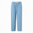 thumbnail image 4 of NOLDARES Baggy Sweatpants Men, Men's Lightweight Sweatpants Open Bottom Joggers Sweat Pants Casual Wide Leg Lounge Pants(Blue,2XL), 4 of 9