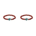 thumbnail image 4 of Guardurnaity de tortuga Ágata ajustable Pulseras de amistad de piedra natural duradera Mejores amigos Regalos para Mujeres Hombres Arena de Arena pepita 2piezas Guardurnaity CBP321513, 4 of 6