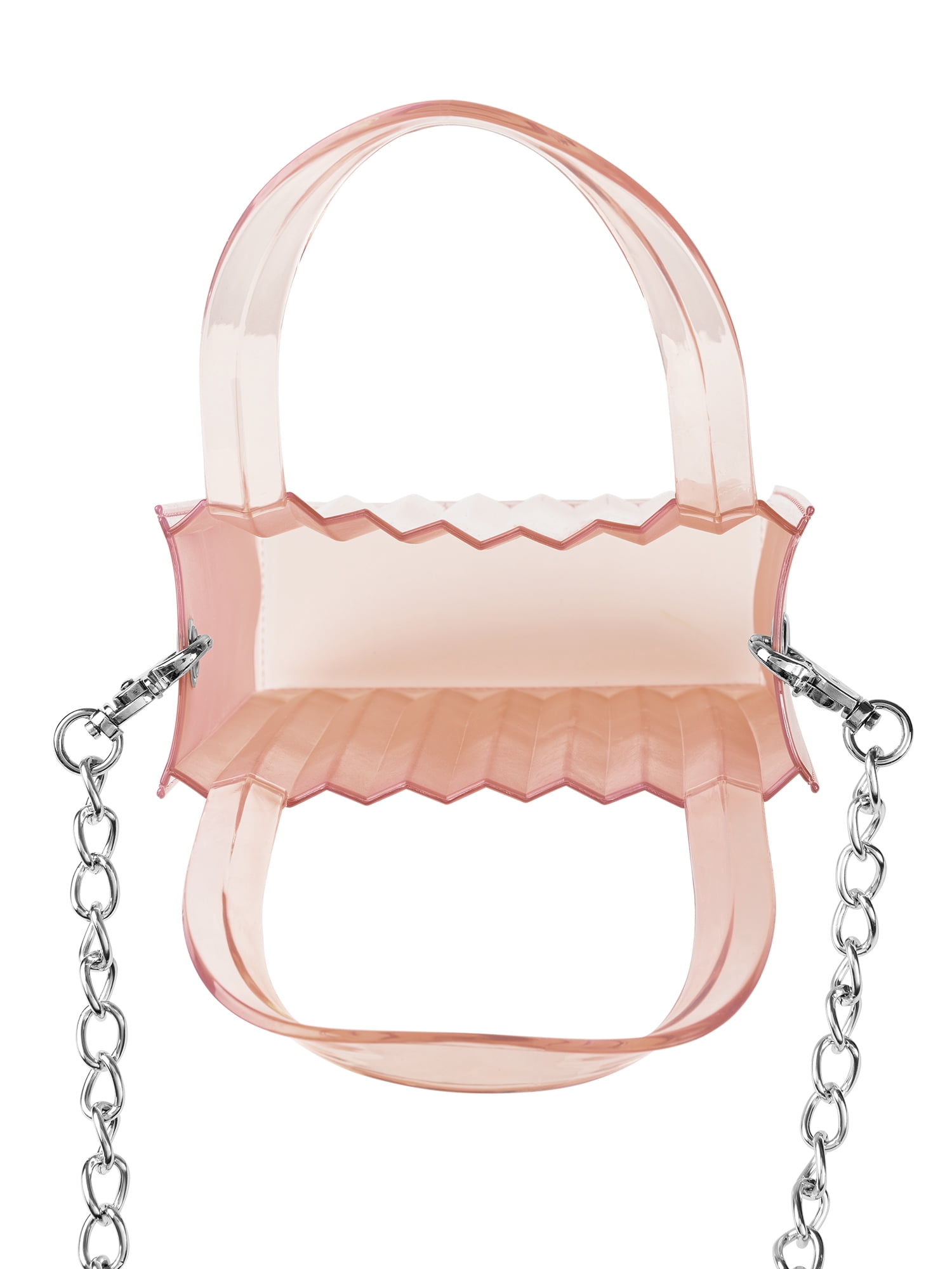 XOXO Women's Jelly Plastic Mini Crossbody Handbag Pink