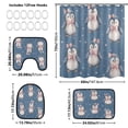 thumbnail image 3 of RMDQTR Shower Curtain and Rug Sets 4pcs Bathroom Sets Includes 12 Free Hooks 66" x 72" Starry Penguin Bows, 3 of 8