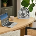 thumbnail image 5 of (2 pack) Holmes Air Circulator, 10.8” Inch Table Fan, 3 Speeds, 90° Adjustable Tilt, No Assembly, Cool Grey, 5 of 10