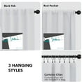 thumbnail image 3 of Deconovo Thermal Insulated Blackout Curtains with Back Tab and Rod Pocket, Room Darkening Drapes, Light Silver Gray, Set of 2, 38"x84", 3 of 7