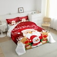 thumbnail image 3 of Manfei Santa Claus 2pcs Bedding Comforter Set,Merry Christmas Twin Comforter Sets,Festival Theme Breathable Bedding Set,Microfiber Kids Bedroom Decor,Reversible, 3 of 8