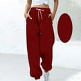 thumbnail image 2 of Weiqiqre Sweatpants Women Baggy Drawstring High Waist Sweat Pants Bottom Jogger Pants, 2 of 5