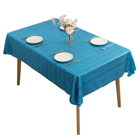 

Mightlink Table Cloth Exquisite Anti-fade Anti-slip Colorful Decorative Dining Room Sequin Table Cover Party Supplies for Gift