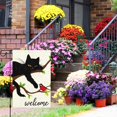 thumbnail image 2 of Newhomestyle Welcome Spring Garden Flag 12x18 Double Sided, Burlap Small Black Cat Garden Yard Flags for Seasonal Outside Outdoor House Decoration, 2 of 6