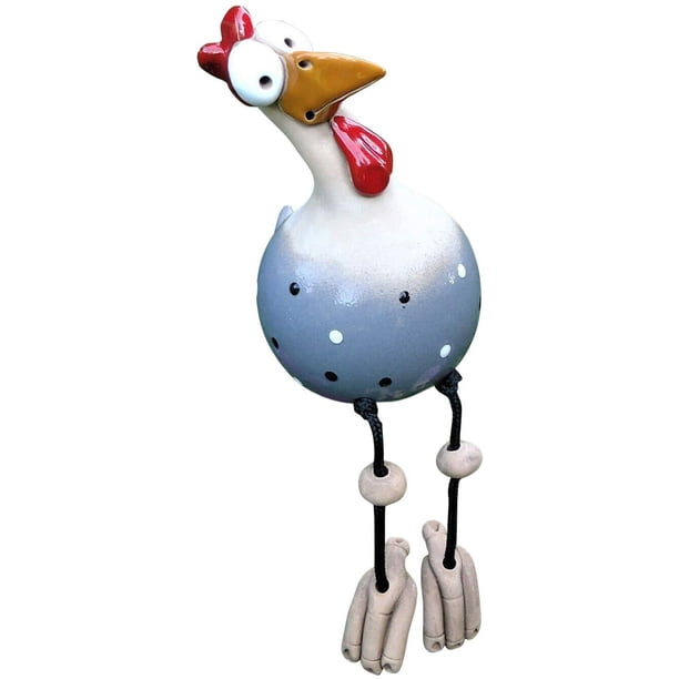 DecoracióndejardínChickOrnamentoEstatuadejardínhechaamanoDecoraciónChickGardenPlugGallinaCarácter Vhermosa LKX-0615-2