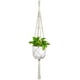thumbnail image 5 of Cesta colgante Cuerda Colgador de plantas Macramé Maceta colgante Algodón Blanco cremoso 105 cm, 5 of 5