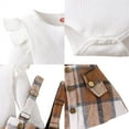 thumbnail image 5 of Baby Girls 2 Piece Long Sleeve Solid Color Sweater and Plaid Skirt Set, 5 of 8
