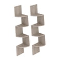 thumbnail image 3 of 2 estantes de esquina para pared, de madera rústica, para almacenamiento, decoración, montaje en esquina Gris, 3 of 9
