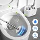 thumbnail image 4 of Escobilla de baño de silicona, escobilla de baño de silicona de 2 piezas con soporte de secado rápido, cepillo de limpieza de baño con mango de plástico antideslizante, juegos de baño JFHHH pequeña, 4 of 5