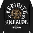 thumbnail image 4 of Modelo Espiritu Luchador Since 1925 Crew Neck Long Sleeve Black Adult Sweatshirt-Large, 4 of 5