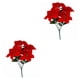 thumbnail image 4 of Cateissary Artificial Flower Fake Lints Decoration Holiday Party Props Decorative Ornament for Home Living Room Bedroom Office rojo 5 tenedores 2Conjunto, 4 of 6