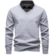 thumbnail image 2 of Blusa y camisa de manga larga con cuello vuelto para hombre, camisa de punto con bloques de color, blusa ajustada de manga larga con cuello vuelto y medio botón, blusa de poliéster para hombre, 2 of 4