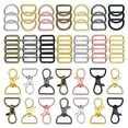 thumbnail image 1 of 56 piezas Ganchos y anillos en D Mosquetones giratorios Ganchos de mosquetón Mosquetones de cordón para bolsos Bolsas de cordón de llavero (2, 1 of 9