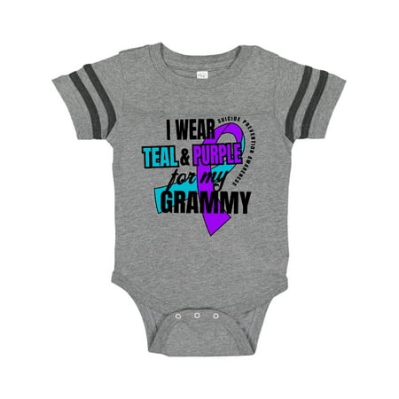 

Inktastic Suicide Prevention I Wear Teal and Purple for My Grammy Gift Baby Boy or Baby Girl Bodysuit