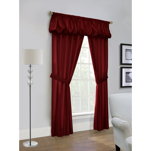 Phoenix Insulated All-in-One Window Dressing Set 80" x 63" in Burgundy