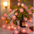 thumbnail image 5 of LED Rose String Lights - Battery Powered Color Changing Flower Lights for Bedroom, Wedding, Party Decorations (Pink), 5 of 5