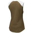 thumbnail image 3 of Women's Majestic Brown/White Cleveland Browns V-Notch Muscle Tank Top, 3 of 3