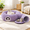 Dusty Purple-Round, variant on Round Cat Tunnel for Indoor Cats, Pink Flower, Soft Plush Pet and Bed