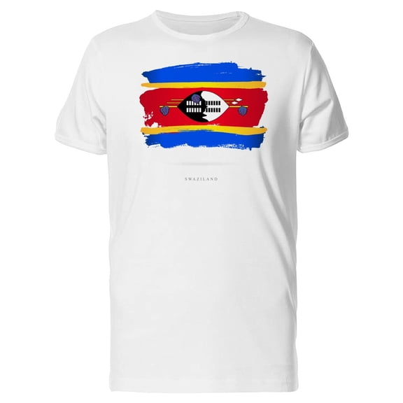 Paint Of The Flag Of Swaziland Tee Men's -Image by Shutterstock
