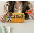 thumbnail image 6 of Kawaii Phone Cases for iPhone 13 Pro Max,Cute Cartoon Hamburger Phone Case 3D Funny Hamburger Hot Dog with Keychain Case for Women Girls Soft Silicone Shockproof Cover for iPhone 13 Pro Max, 6 of 7