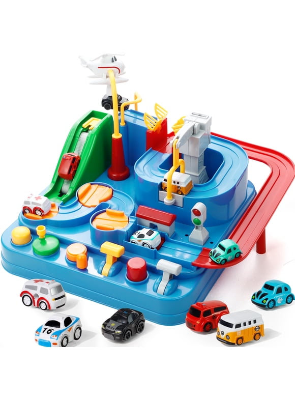 Adventure Race Car Track Kids Toys for Boys Girls 3-6 Years Toddler Christmas Birthday Gift Puzzles InteractivePreschool Educational Games