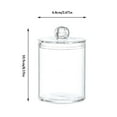thumbnail image 2 of Acrylic Cotton Pad Storage Box, 10.5x6.8cm Round Transparent Organizer for Bathroom & Vanity, Small Item Holder, 2 of 5