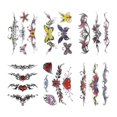 thumbnail image 1 of Flores mariposa cuerpo cintura impermeable falso tatuaje temporal pegatinas mujer, 1 of 5