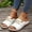 White, variant on Fnooota Womens Flat Sandals, Platform Open Toe Slip On Beach Summer Shoes Sandals White Size 9