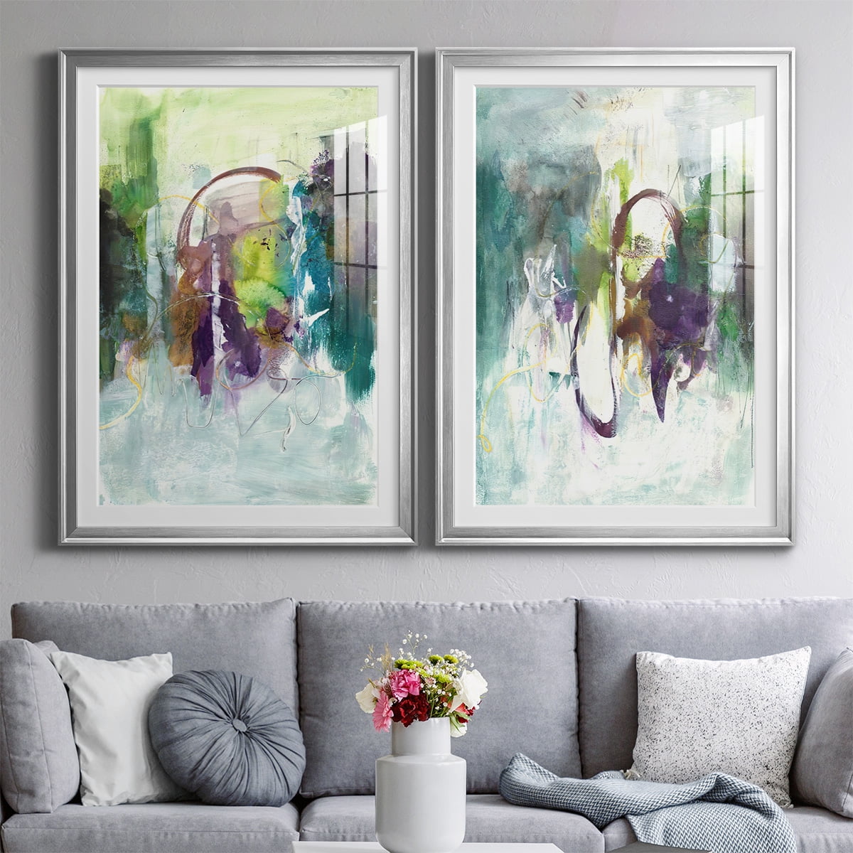 Wexford Home Moving On I Premium Framed Print, 18.5" x 24.5" - Ready to Hang, Silver (Set of 2)