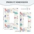 thumbnail image 5 of ZICANCN Outlet Covers Wall Plate, Colorful Footprint Light Switch Cover Decorative, Duplex Toggle Combo 1-Gang, 5 of 9