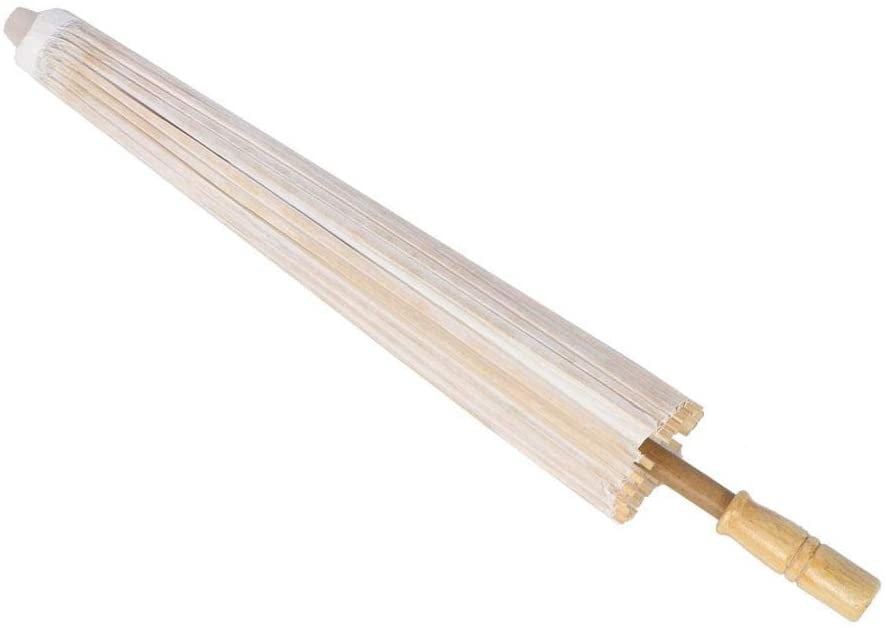White Papier Umbrella Parasol, Classical Craft Umbrella Handmade