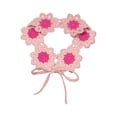 thumbnail image 2 of Helii Women Crochet Sunflower Headband, Knitted Floral Hairband Scarf, Adjustable Tie-Back Hair Wrap for Festival Holiday Boho Aesthetic Pink,One Size, 2 of 7