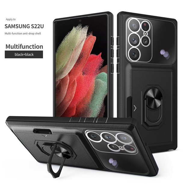 Funda de teléfono a prueba de golpes para Samsung Galaxy S22 Ultra S23 Plus A72 A53 A52 A33 A12, carcasa de anillo magnético Fivean unisex