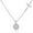 White, variant on 925 Sterling Silver Circle Latin Cross CZ Religious Womens Pendant Necklace