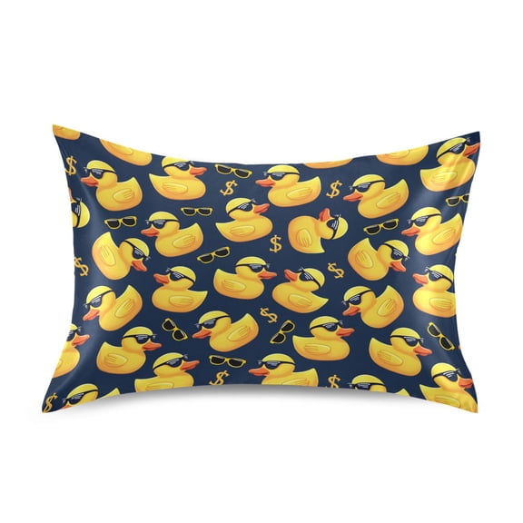 Cool Ducks Standard Size Satin Pillowcase 20''x26'' Double-Sided Print Soft Wrinkle Resistant