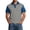 Gray, variant on Mens Denim Top Western Cowboy Polo Shirts Denim Patchwork Button up Short Sleeve Casual Trendy Shirts